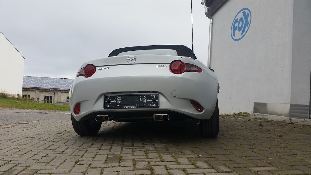 Fox passend fürMazda MX5 - ND Endschalldämpfer quer Ausgang rechts/links - 1x145x65 Typ 59 rechts/links