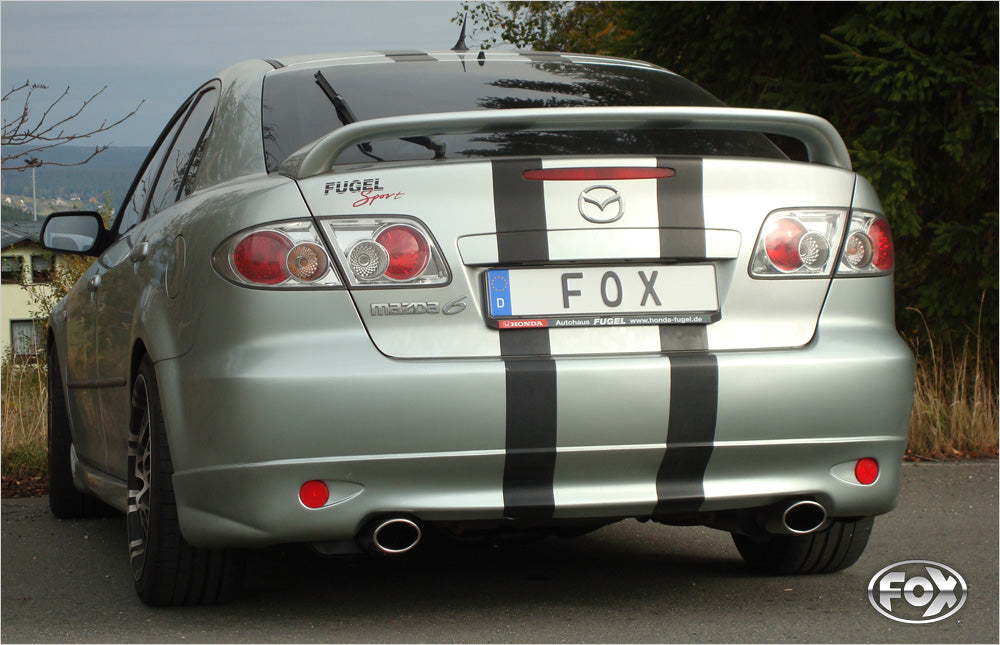Fox passend fürMazda 6 GG/GY nicht Facelift/ nicht Allrad Endschalldämpfer rechts/links mit Y-Verbindungsrohr - 115x85 Typ 32 rechts/links