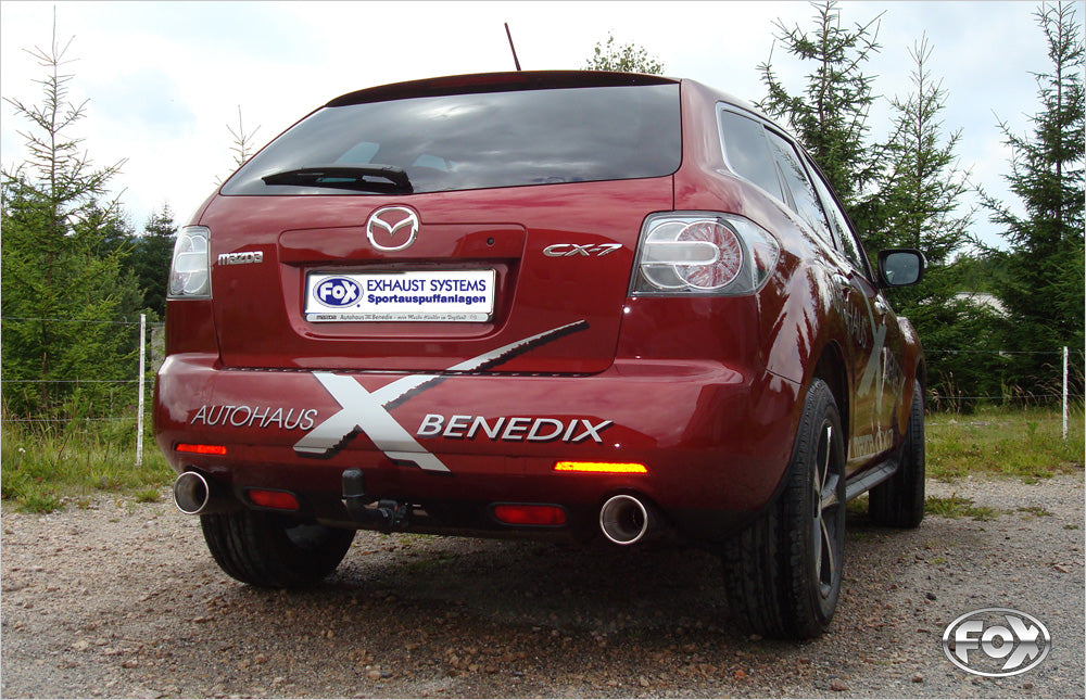 Fox passend fürMazda CX7 Endschalldämpfer quer Ausgang rechts/links - 1x114 Typ 13 rechts/links