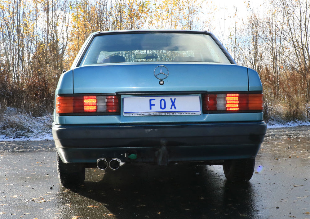 Fox passend fürMercedes 190 W201 Endschalldämpfer - 2x76 Typ 16