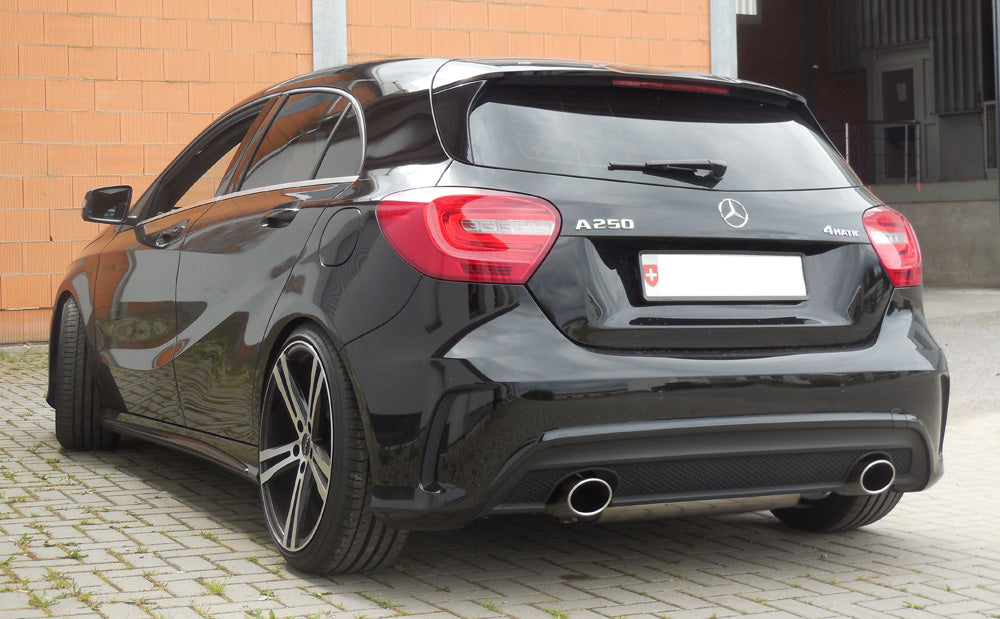 Fox passend fürMercedes A-Klasse 176 - 4-matic Endschalldämpfer quer Ausgang rechts/links - 115x85 Typ 32 rechts/links