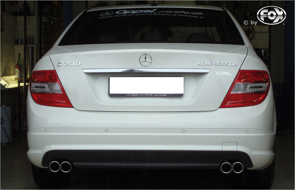 Fox passend fürMercedes C-Klasse 4 Zylinder - W204/S204 AMG-Paket Endschalldämpfer rechts/links mit Y-Verbindungsstück - 2x70 Typ 16 rechts/links