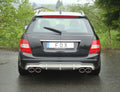 Fox passend für Mercedes C-Klasse 4 Zylinder - 204 AMG-P. + C63 Diff. Endschalldämpfer rechts/links mit Y-Verbindungsstück - 2x115x85 Typ 32 rechts/links