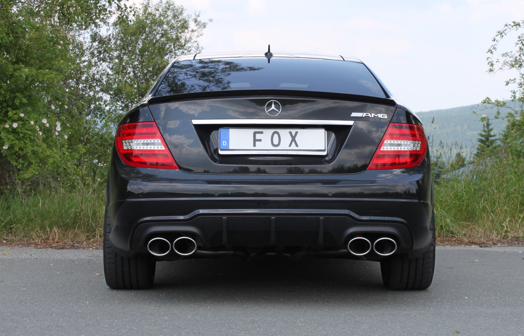 Fox passend fürMercedes C-Klasse Coupe 6 Zylinder - C204 AMG-Paket Endschalldämpfer rechts/links - 2x115x85 Typ 32 rechts/links