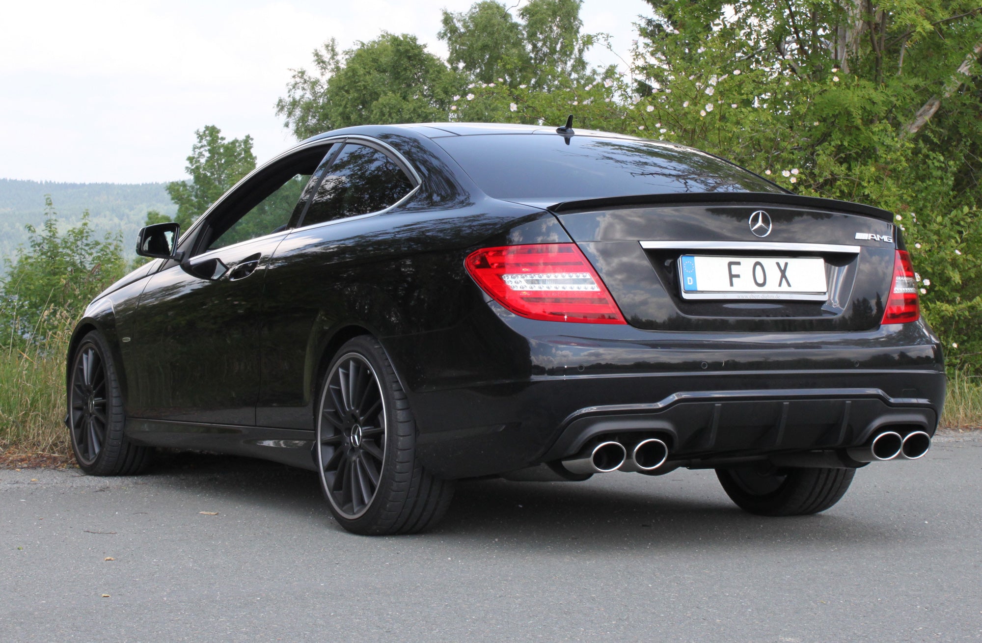 Fox passend für Mercedes C-Klasse Coupe 6 Zylinder - C204 AMG-Paket Endschalldämpfer rechts/links - 2x115x85 Typ 32 rechts/links
