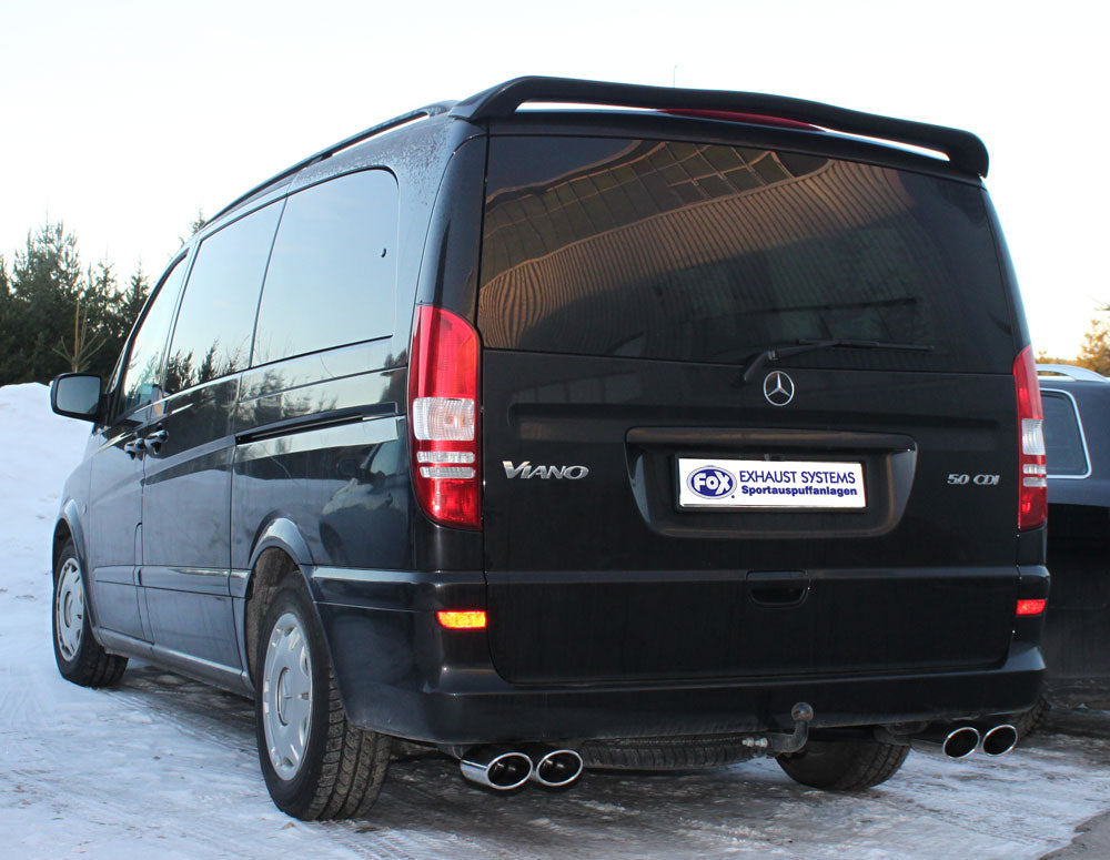 Fox passend fürMercedes Vito/ Viano - W639 (nicht Compact) Endschalldämpfer quer Ausgang rechts/links  - 2x88x74 Typ 32 rechts/links