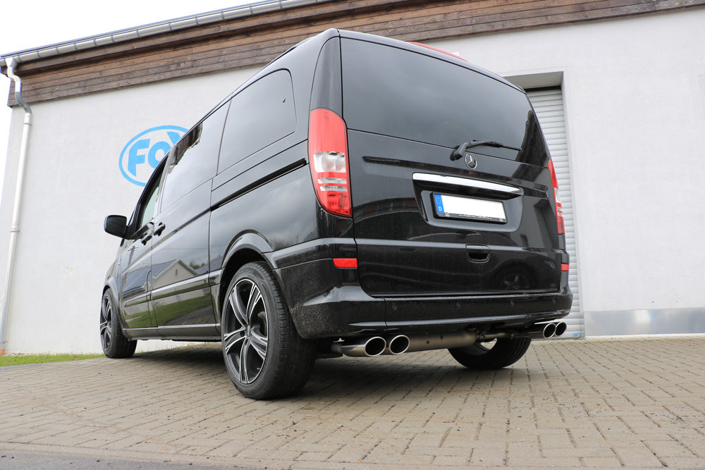 Fox passend fürMercedes Vito/ Viano - W639 Kompact Endschalldämpfer quer Ausgang rechts/links inkl. Verbindungsrohr - 2x115x85 Typ 32 rechts/links