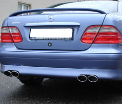 Fox passend fürMercedes CLK Typ 208 Endschalldämpfer Ausgang rechts/links - 2x88x74 Typ 32 rechts/links