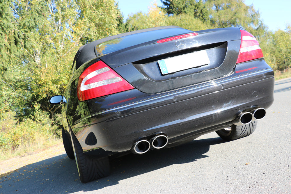 Fox passend fürMercedes CLK Typ 209 Cabrio & Coupe Endschalldämpfer Ausgang rechts/links Ø70mm - 2x115x85 Typ 32 rechts/links