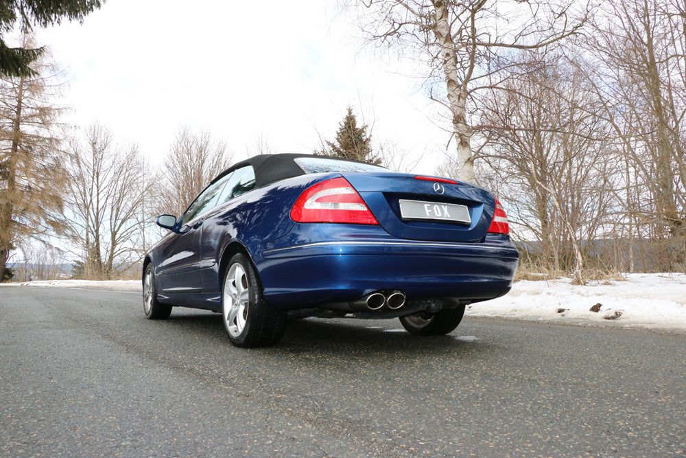 Fox passend fürMercedes CLK Typ 209 Endschalldämpfer einseitig Ø70mm - 2x115x85 Typ 32