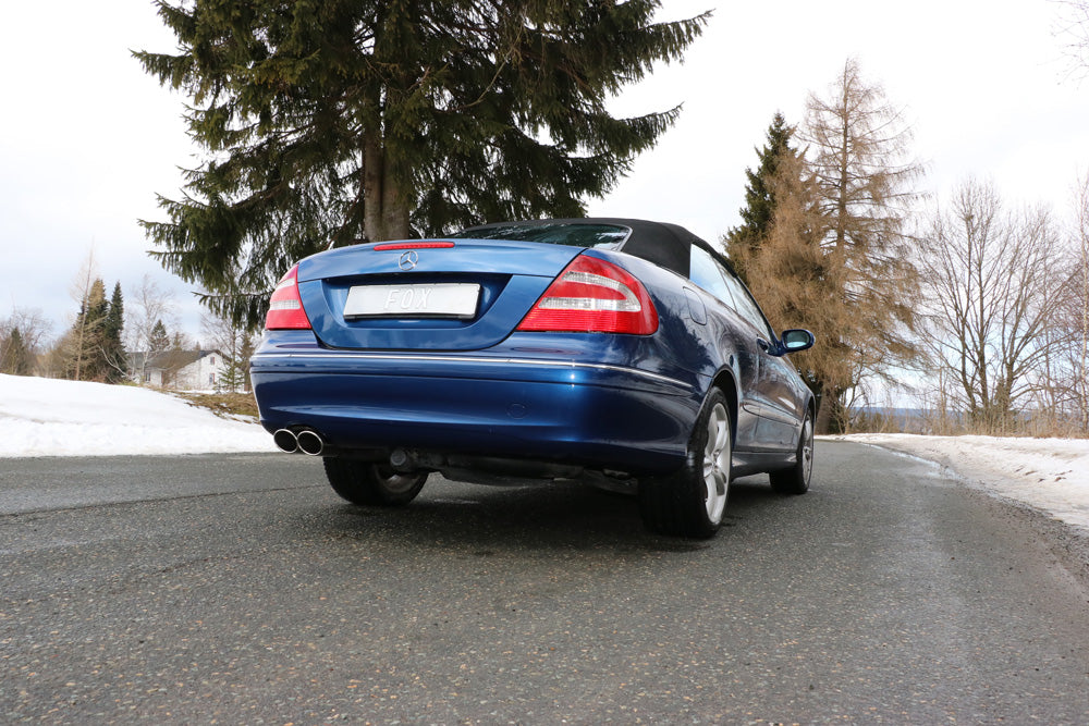 Fox passend fürMercedes CLK Typ 209 Endschalldämpfer einseitig Ø70mm - 2x115x85 Typ 32