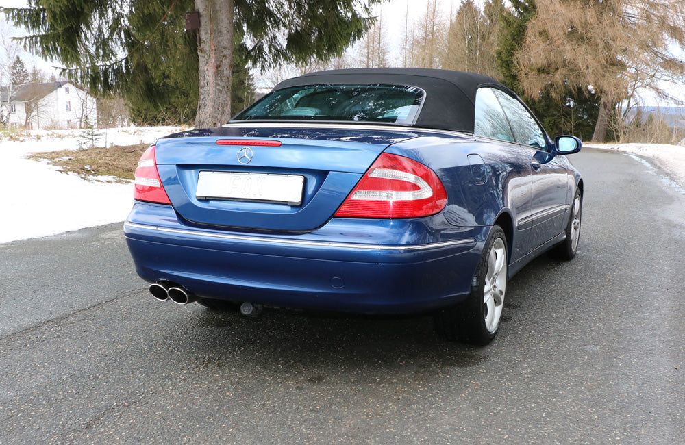 Fox passend fürMercedes CLK Typ 209 Endschalldämpfer einseitig Ø70mm - 2x115x85 Typ 32