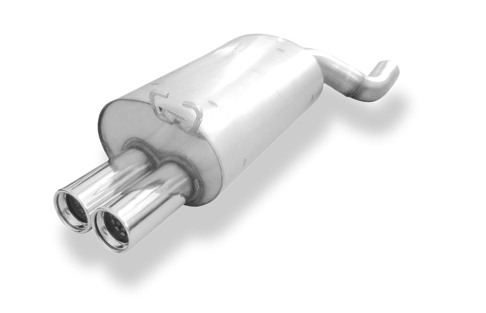 Fox passend fürMercedes SL Typ R129 Endschalldämpfer Ø70mm - 2x80 Typ 13 - Nur für Modelle mit serienmäßiger Steckverbindung! (kein Flansch!)