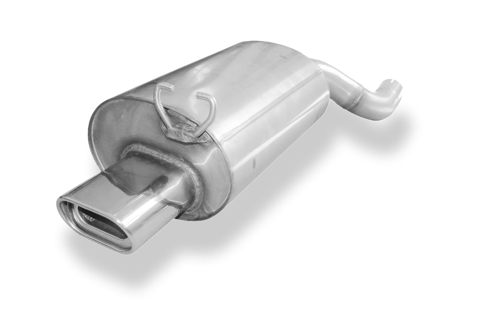 Fox passend fürMercedes SL Typ R129 Endschalldämpfer Ø70mm - 135x80 Typ 53 - Nur für Modelle mit serienmäßiger Steckverbindung! (kein Flansch!)