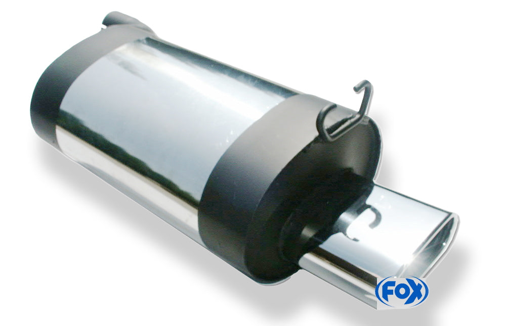 Fox passend fürMercedes SL Typ R129 Endschalldämpfer Ø70mm - 160x80 Typ 53 - Nur für Modelle mit serienmäßiger Steckverbindung! (kein Flansch!)