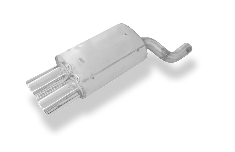 Fox passend fürMercedes SL Typ R129 Endschalldämpfer Ø70mm - 2x115x85 Typ 44 - Nur für Modelle mit serienmäßiger Steckverbindung! (kein Flansch!)