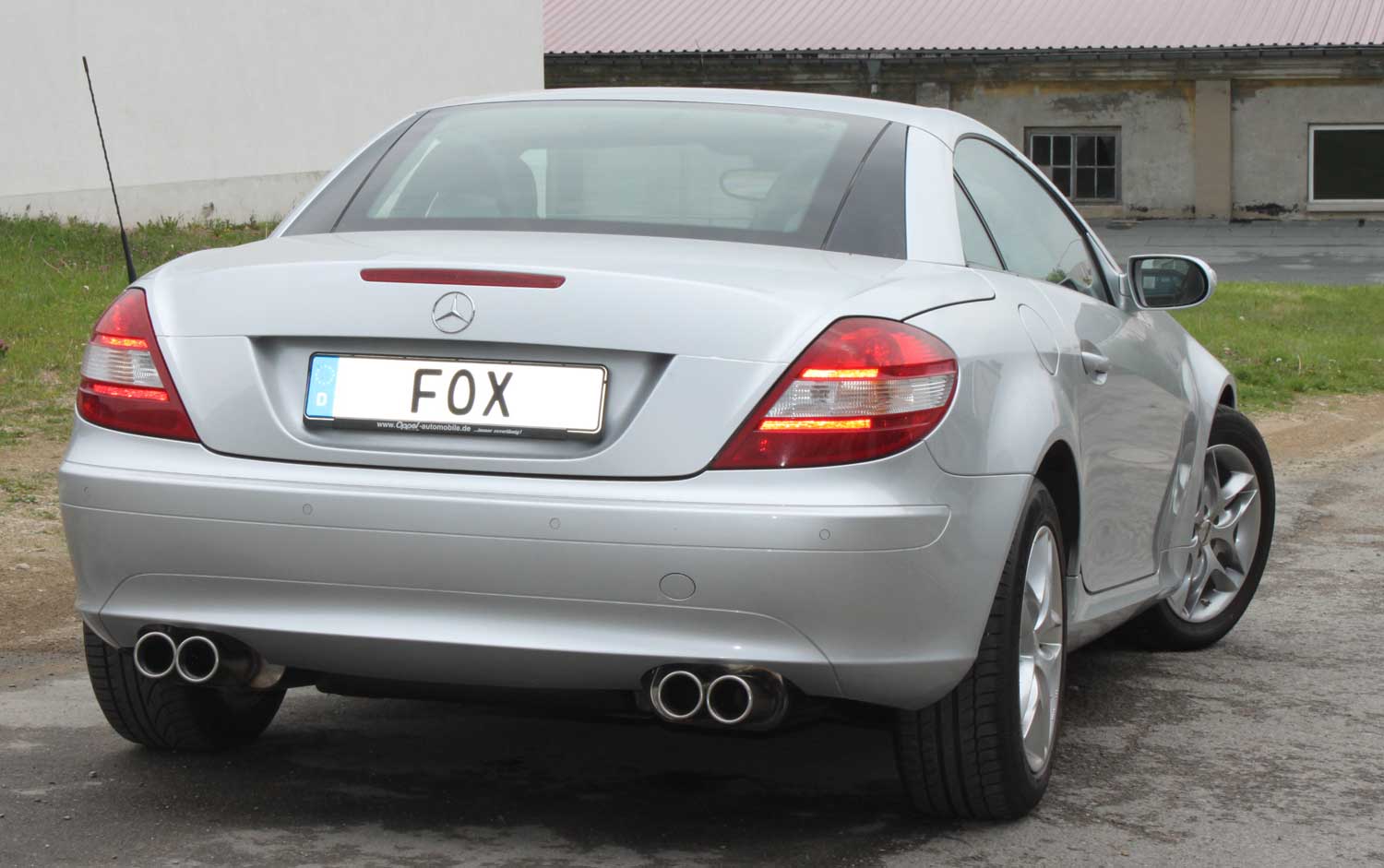 Fox passend fürMercedes SLK Typ 171 - 4/6 Zylinder Endschalldämpfer rechts/links - 2x90 Typ 13 rechts/links