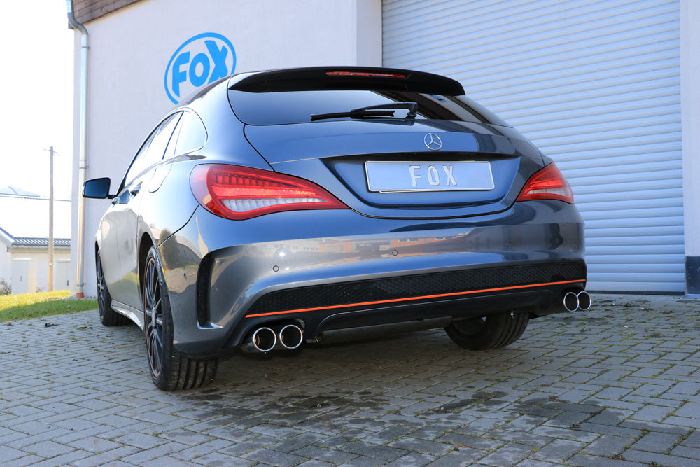 Fox passend fürMercedes CLA - C117/ X117 Frontantrieb Endschalldämpfer quer Ausgang rechts/links - 2x80 Typ 12 rechts/links