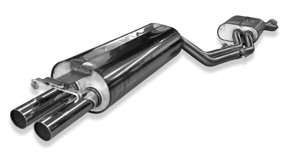 Fox passend fürMercedes W123/S123 - 4 Zylinder Halbanlage ab Kat, bestehend aus End und Vorschalldämpfer - 2x55 Typ 10