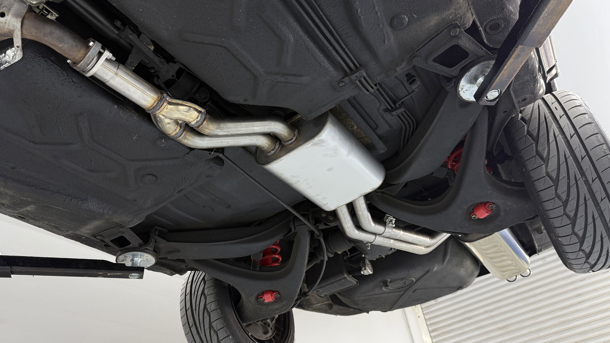 Fox passend fürMercedes W123/S123 - 4 Zylinder Halbanlage ab Kat, bestehend aus End und Vorschalldämpfer - 2x55 Typ 10
