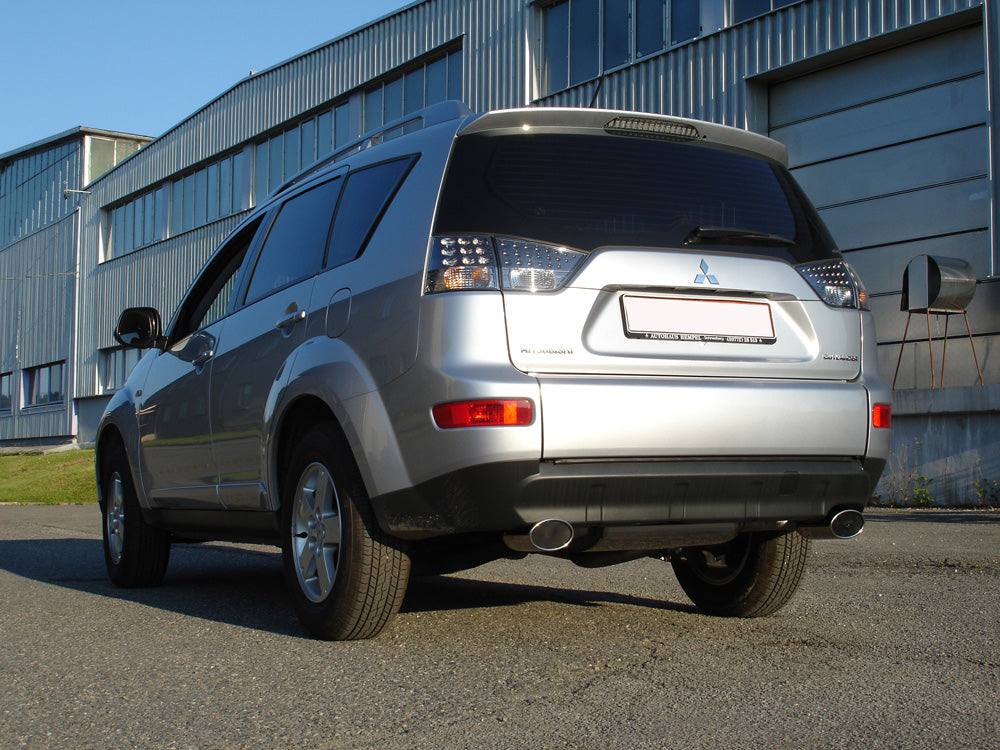 Fox passend für Mitsubishi Outlander CWO - Bj. ab 06` Endschalldämpfer quer Ausgang rechts/links - 115x85 Typ 33 rechts/links
