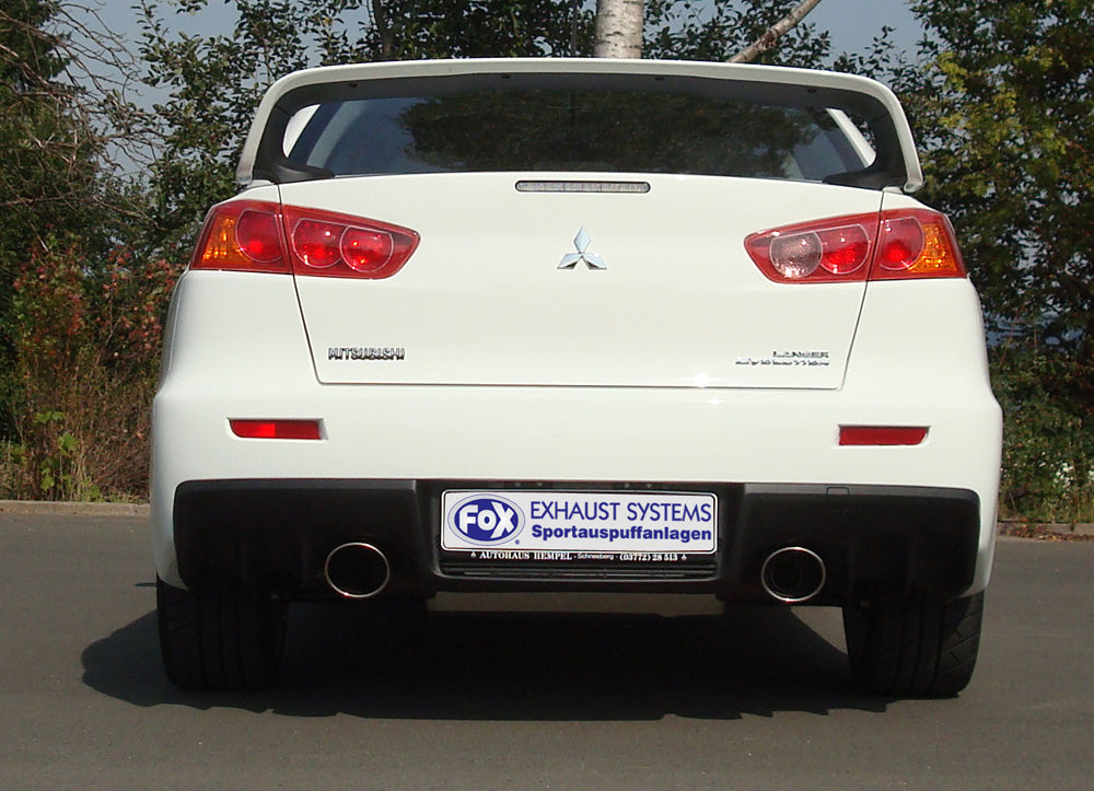 Fox passend fürMitsubishi Lancer Evolution X Endschalldämpfer quer Ausgang rechts/links - 1x129x106 Typ 32 rechts/links