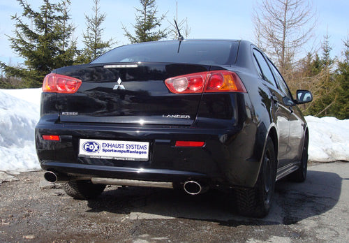 Fox passend für Mitsubishi Lancer CYO - Stufenheck/ Sportback Endschalldämpfer quer Ausgang rechts/links - 115x85 Typ 32 rechts/links