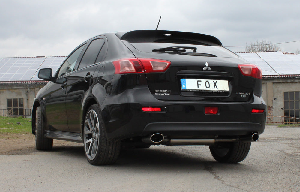 Fox passend fürMitsubishi Lancer CYO Stufenheck/ Sportback Benzin Endschalldämpfer quer Ausgang rechts/links - 115x85 Typ 38 rechts/links