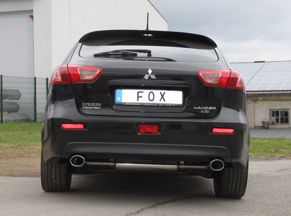Fox passend fürMitsubishi Lancer CYO Stufenheck/ Sportback Benzin Endschalldämpfer quer Ausgang rechts/links - 115x85 Typ 38 rechts/links