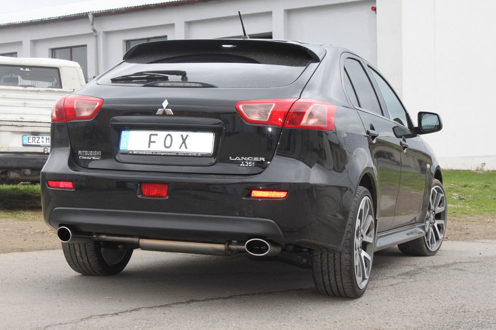 Fox passend fürMitsubishi Lancer CYO Stufenheck/ Sportback Benzin Endschalldämpfer quer Ausgang rechts/links - 115x85 Typ 38 rechts/links
