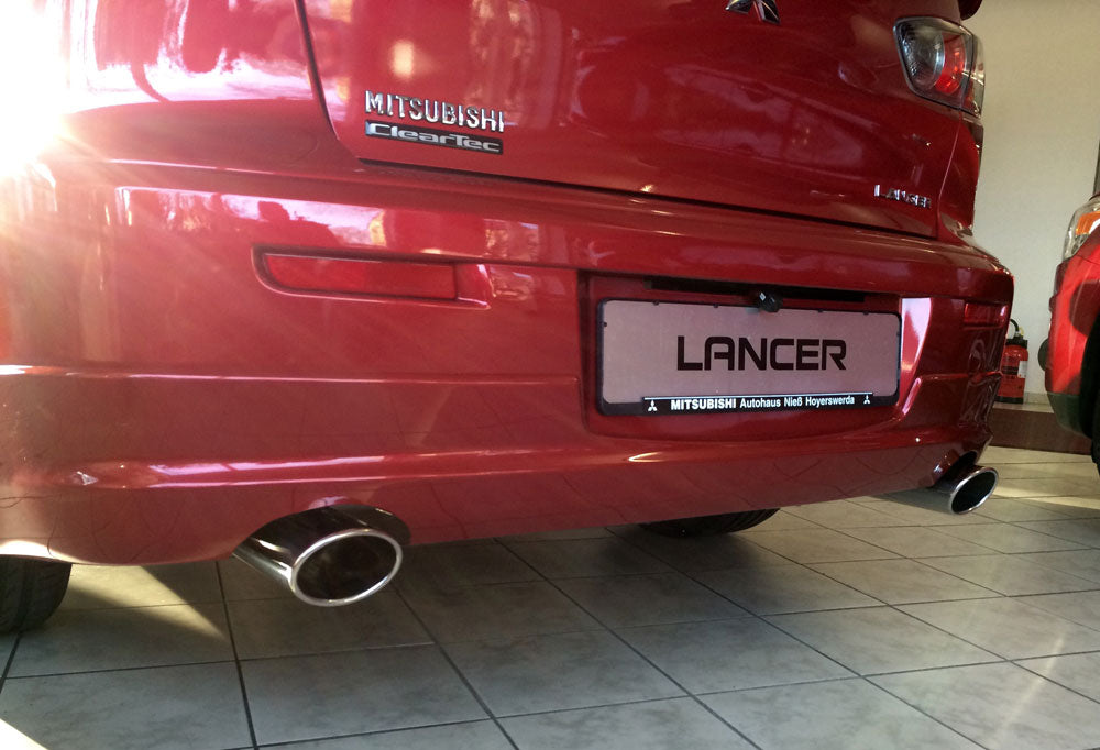Fox passend fürMitsubishi Lancer CYO Stufenheck/ Sportback Diesel Endschalldämpfer quer Ausgang rechts/links - 115x85 Typ 32 rechts/links