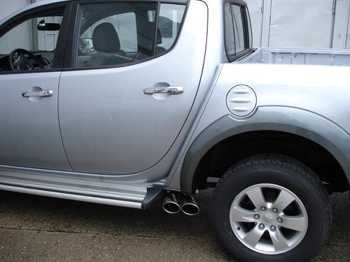 Fox passend für Mitsubishi L200 Typ KAOT Fourcap 4-trg. Endschalldämpfer Sidepipe - 2x115x85 Typ 38