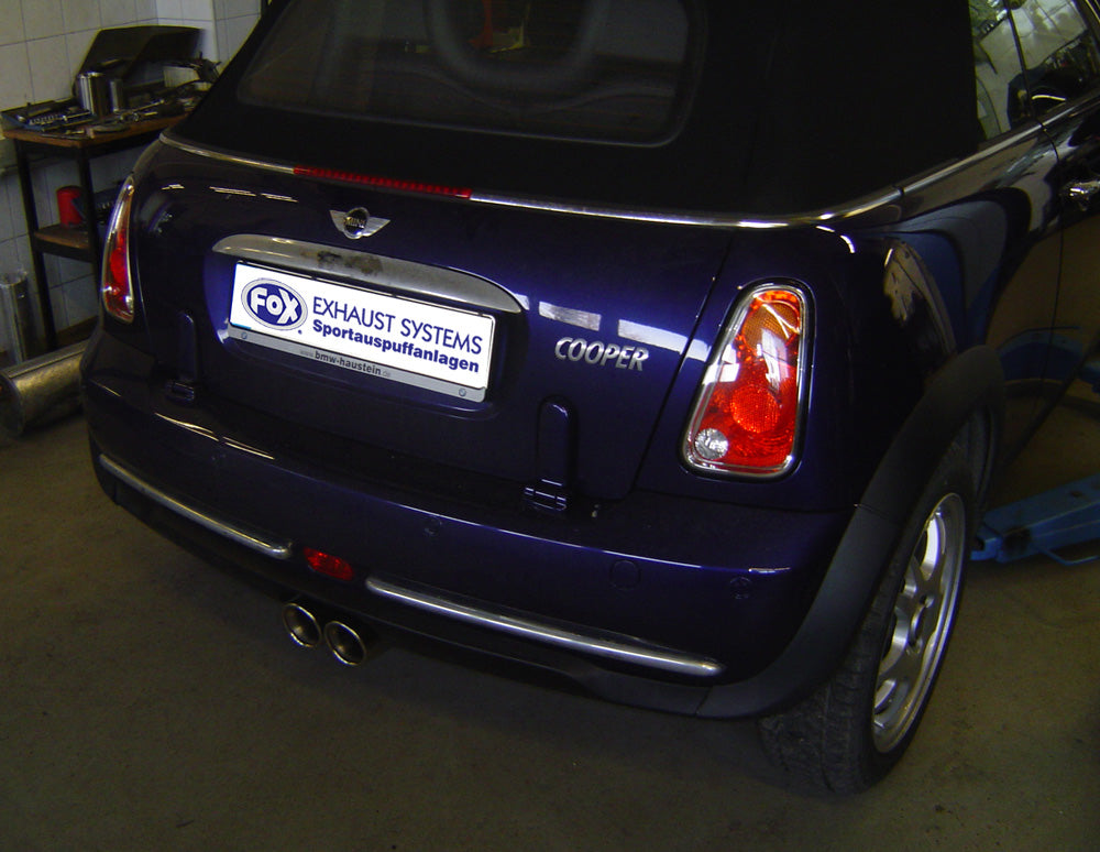 Fox passend fürMini Cooper Cabrio R52 Endschalldämpfer Ausgang mittig - 2x76 Typ 13