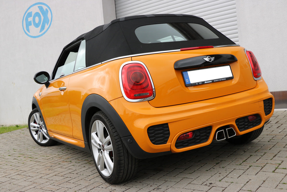 Fox passend fürMini Cooper S - F56 & F57 Endschalldämpfer Ausgang mittig - 2x95x78 Typ 68