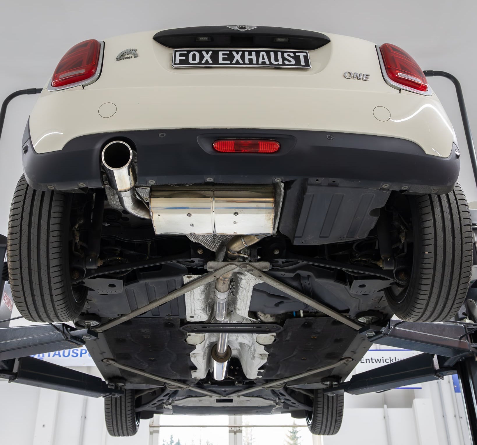 Fox passend fürMini Cooper F56 und F57 - 3-türer End- und Vorschalldämpfer  - 1x100 Typ 16P