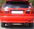 Fox passend für Nissan Almera Typ N15 Hatchback Endschalldämpfer Ausgang rechts/links  - 2x90 Typ 13 rechts/links