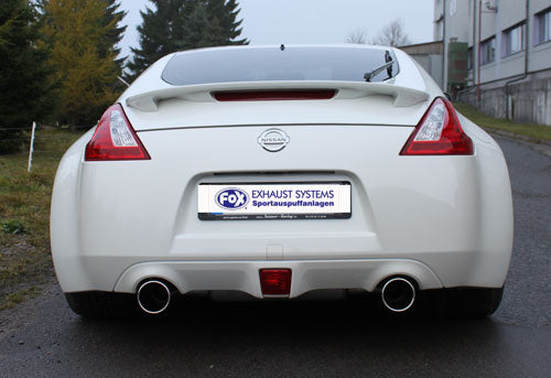 Fox passend für Nissan 370Z Endschalldämpfer quer Ausgang rechts/links - 1x100 Typ 13 rechts/links