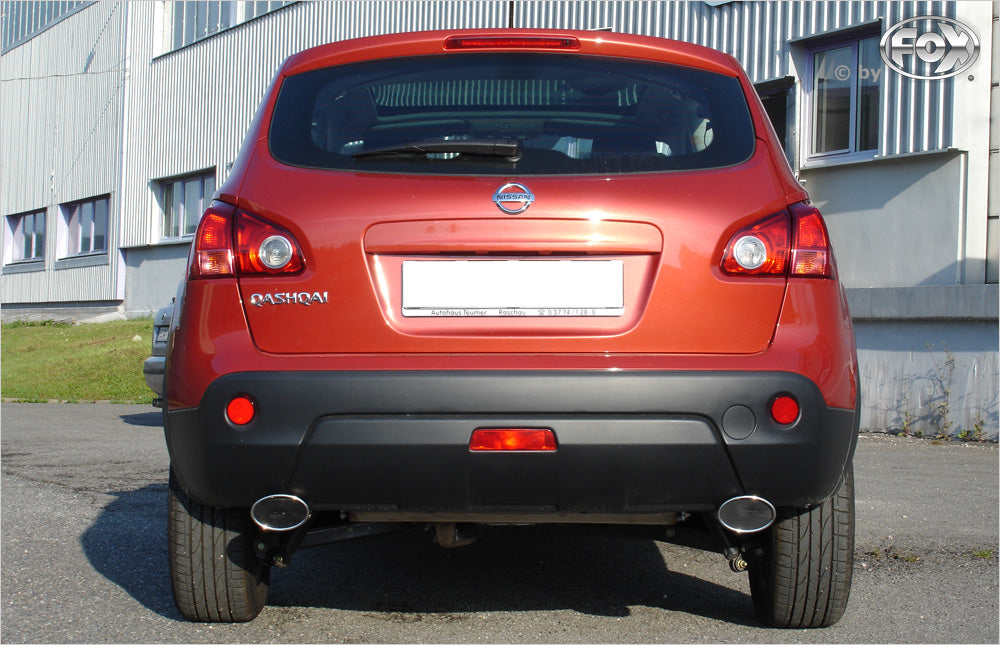 Fox passend fürNissan Qashqai Benzin Endschalldämpfer quer Ausgang rechts/links - 115x85 Typ 44 rechts/links