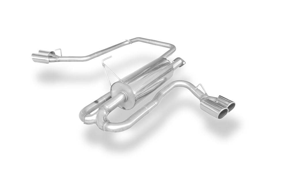Fox passend fürNissan Navara D40 - 3,0l dCi Endschalldämpfer Sidepipe, Ausgang rechts und links am Fahrzeug - 2x90 Typ 16 rechts/links
