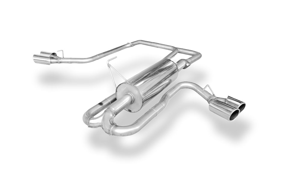 Fox passend fürNissan Navara D40 - 2,5l dCi Endschalldämpfer Sidepipe, Ausgang rechts und links am Fahrzeug - 2x90 Typ 16 rechts/links