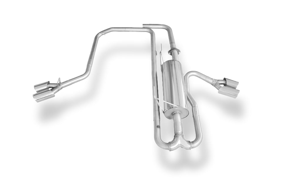 Fox passend für Nissan Navara D40 - 2,5l dCi Endschalldämpfer Sidepipe, Ausgang rechts und links am Fahrzeug - 2x90 Typ 16 rechts/links