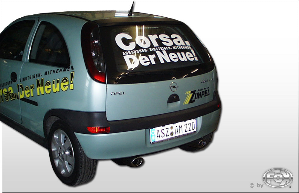 Fox passend fürOpel Corsa C Endschalldämpfer Ausgang rechts/links - 115x85 Typ 33 rechts/links