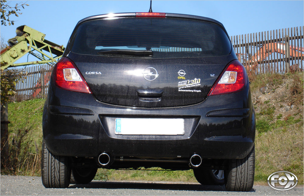 Fox passend für Opel Corsa D Endschalldämpfer Ausgang rechts/links - 1x90 Typ 13 rechts/links