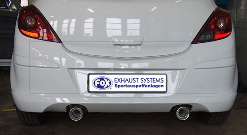 Fox passend für Opel Corsa D - Sportheck und OPC Line Endschalldämpfer Ausgang rechts/links - 1x90 Typ 13 rechts/links