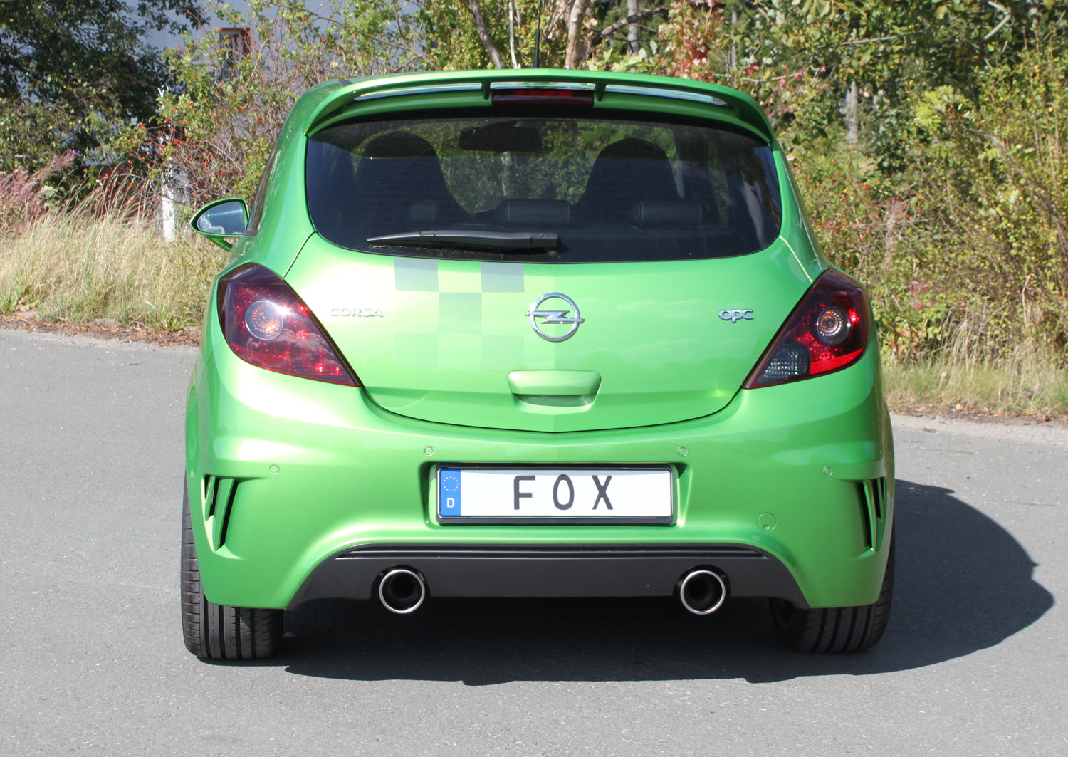 Fox passend fürOpel Corsa D NRE Endschalldämpfer quer Ausgang rechts/links - 1x100 Typ 16 rechts/links