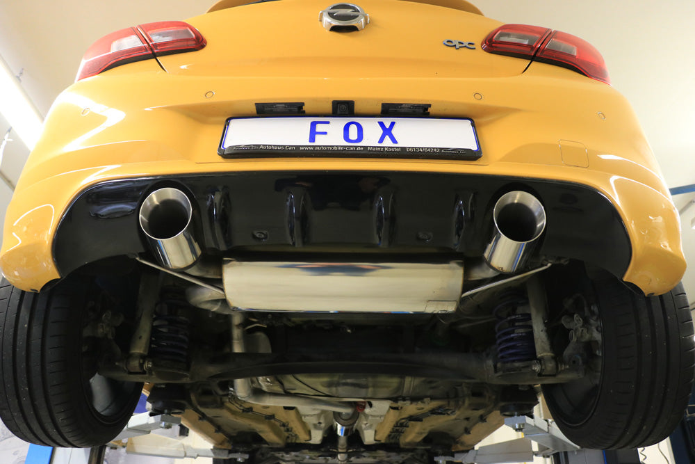 Fox passend fürOpel Corsa E OPC Endschalldämpfer quer Ausgang rechts/links - 1x100 Typ 25 rechts/links