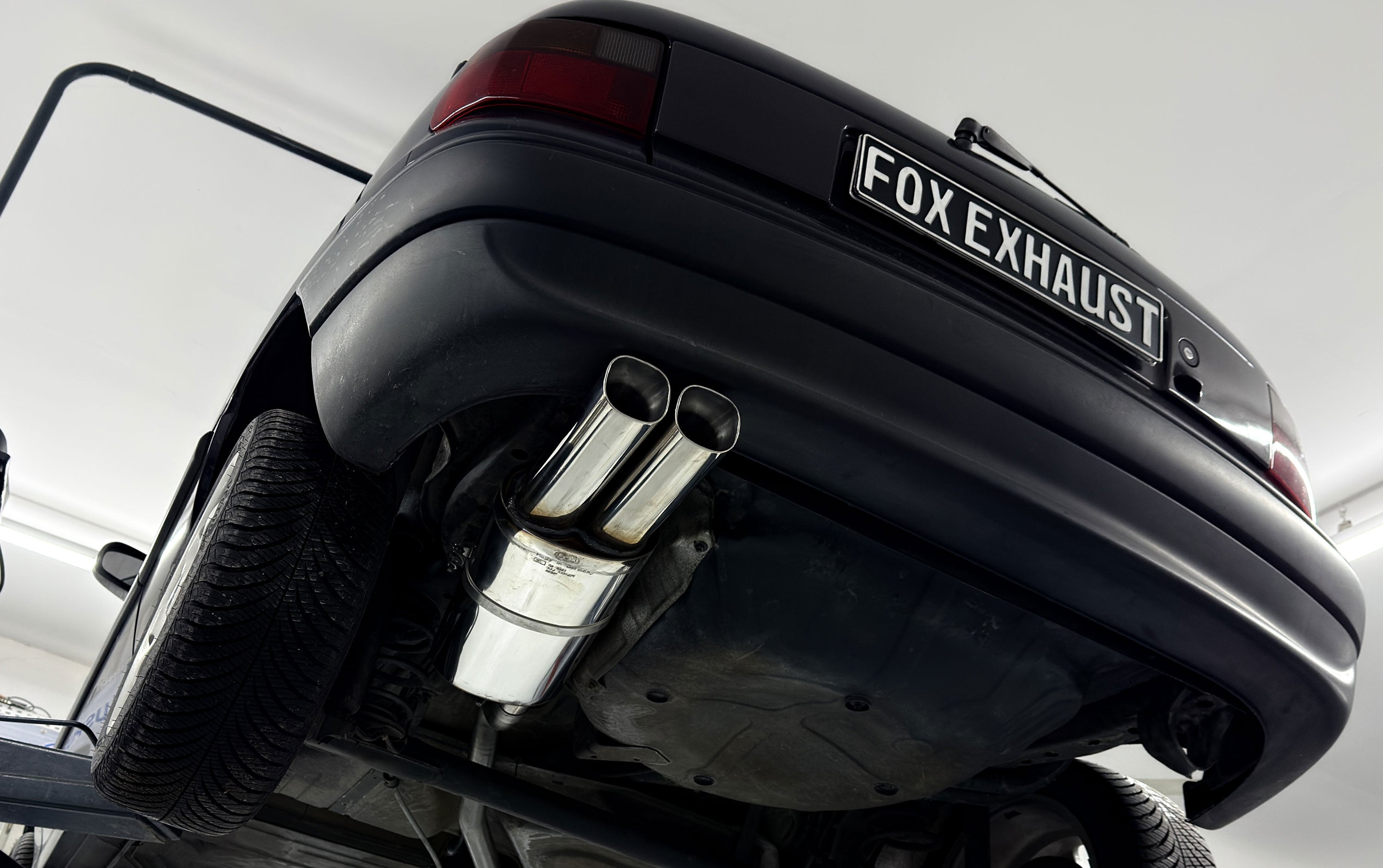 Fox passend fürOpel Astra F-CC Endschalldämpfer 1-Punkt-Aufhängung - 2x78x75 Typ 73