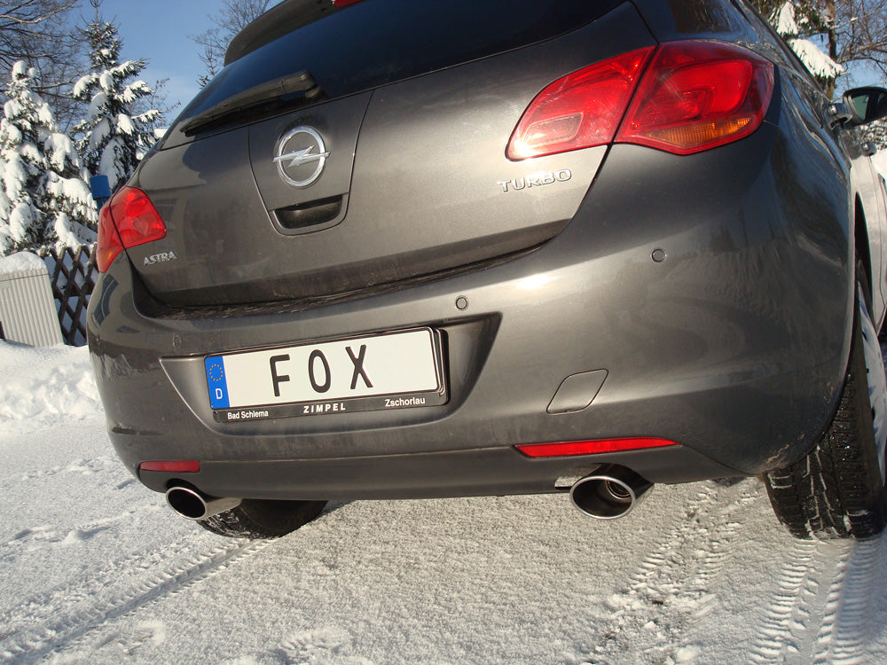 Fox passend für Opel Astra J Limousine Endschalldämpfer quer Ausgang rechts/links - 115x85 Typ 32 rechts/links