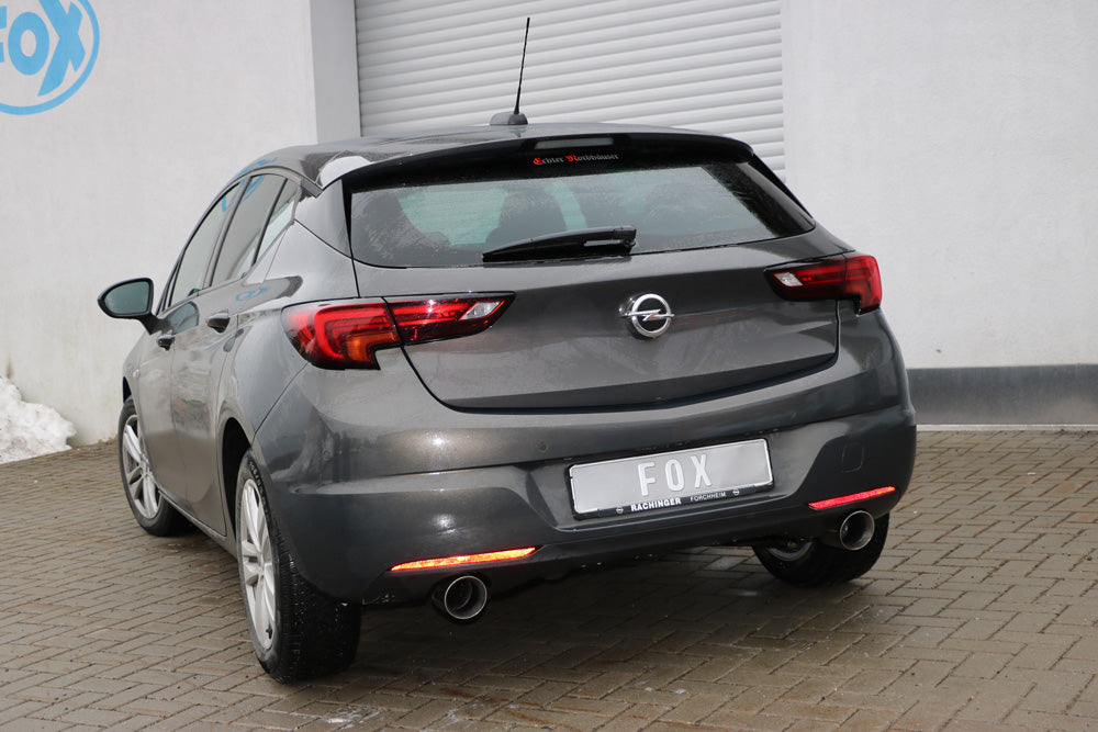 Fox passend für Opel Astra K Schrägheck Endschalldämpfer quer Ausgang rechts/links - 1x100 Typ 25 rechts/links