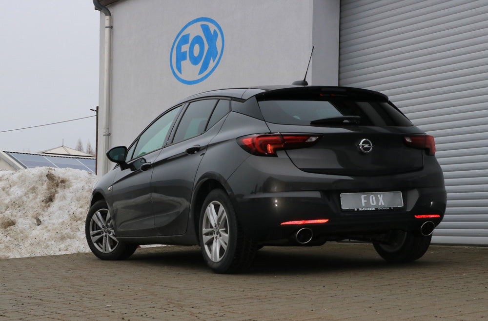Fox passend fürOpel Astra K Schrägheck Endschalldämpfer quer Ausgang rechts/links - 129x106 Typ 32 rechts/links